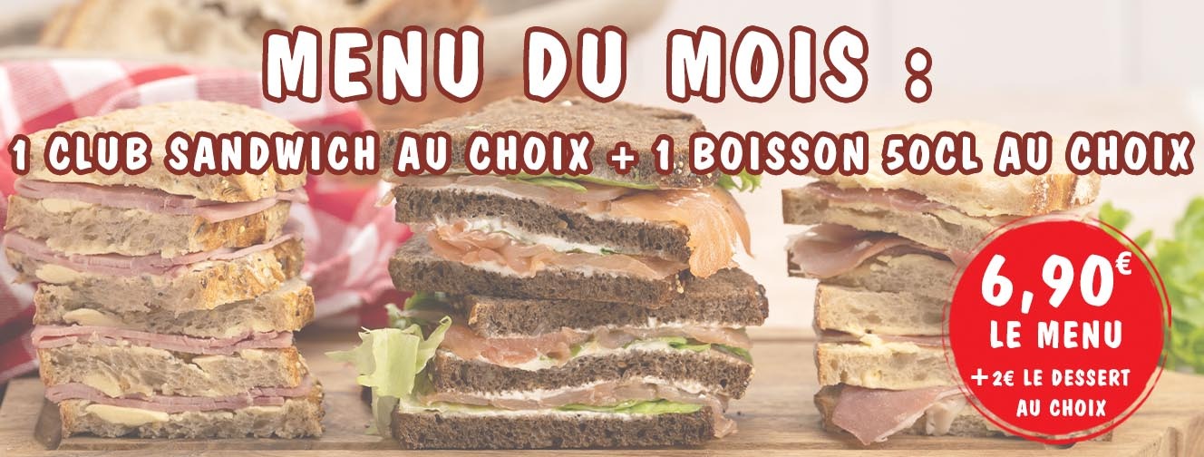 MENU DU MOIS :